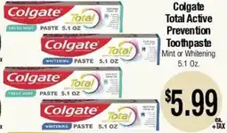 Big Saver Foods Colgate Total Active Prevention Toothpaste offer