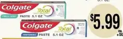 Big Saver Foods Colgate total paste offer