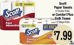 Big Saver Foods Scott Paper Towels or Comfort Plus Bath Tissue offer