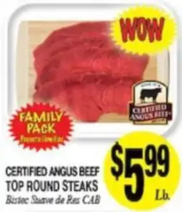 Arlan's Market Certified Angus Beef Top Round Steaks offer