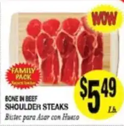 Arlan's Market Bone In Beef Shoulder Steaks offer