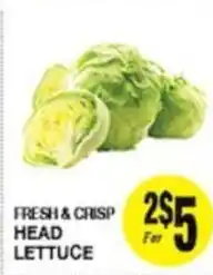 Arlan's Market Fresh & Crisp Head Lettuce offer