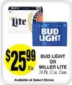 Arlan's Market Bud Light or Miller Lite offer
