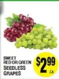 Arlan's Market sweet red or green seedless grapes offer