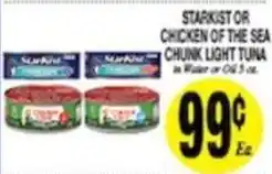 Arlan's Market Starkist or Chicken of the Sea chunk light tuna offer