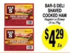 Arlan's Market Bar-s deli shaved cooked ham offer
