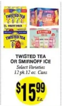 Arlan's Market Twisted Tea or Smirnoff Ice offer