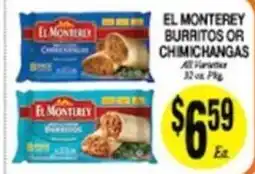 Arlan's Market El Monterey burritos or chimichangas offer