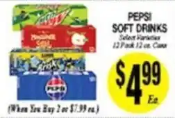 Arlan's Market Pepsi soft drinks offer