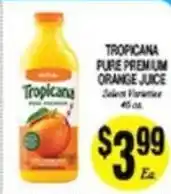 Arlan's Market Tropicana pure premium orange juice offer