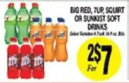 Arlan's Market Big Red, 7up, Squirt or Sunmist Soft Drinks offer