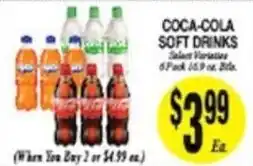 Arlan's Market Coca-Cola soft drinks offer