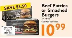 Festival Foods Cowboy Jacks Beef Patties or Smashed Burgers offer