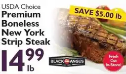 Festival Foods Black Angus Premium Boneless New York Strip Steak offer