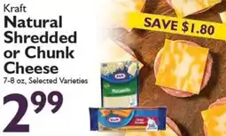 Festival Foods Kraft natural shredded or chunk cheese offer
