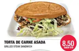 Carnicerias Jimenez Torta de carne asada grilled steak sandwich offer