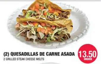 2 Grilled Steak Cheese Melts