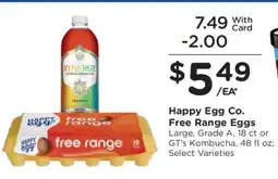 Kroger Happy Egg Co. Free Range Eggs offer