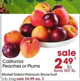 Giant Eagle California Peaches or Plums offer