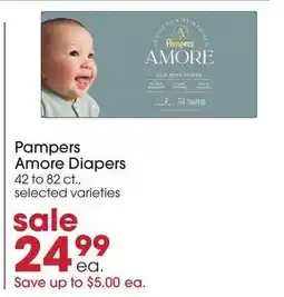 Giant Eagle Pampers Amore Diapers offer