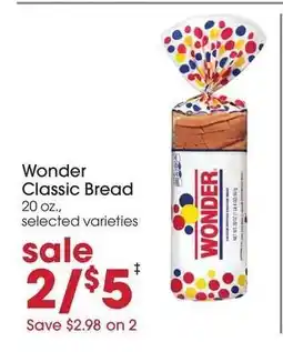 Giant Eagle Wonder Classic Bread offer