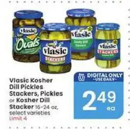 Albertsons Vlasic Kosher Dill Pickles offer