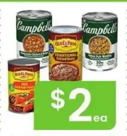 Albertsons Campbell's and Old El Paso Canned Goods offer
