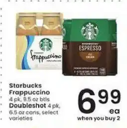 Albertsons Starbucks Frappuccino/Doubleshot offer
