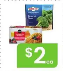 Albertsons Steamfresh Broccoli Florets / Homestyle Waffles offer