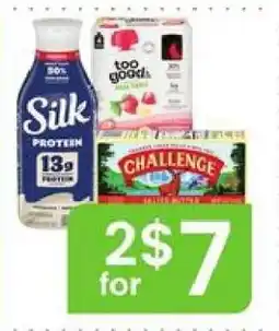 Albertsons Silk Protein, Too Good Yogurt, Challenge Butter offer