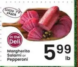 Albertsons Margherita Salami or Pepperoni offer