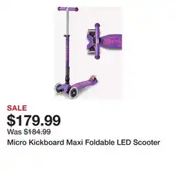 Dick's Sporting Goods Micro Kickboard Maxi Foldable LED Scooter offer