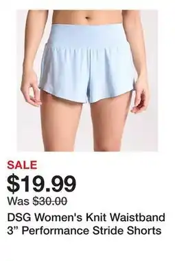 Dick's Sporting Goods DSG Women's Knit Waistband 3 Performance Stride Shorts offer