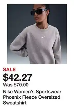 Dick's Sporting Goods Nike Women's Sportswear Phoenix Fleece Oversized Sweatshirt offer