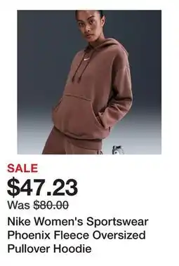 Dick's Sporting Goods Nike Women's Sportswear Phoenix Fleece Oversized Pullover Hoodie offer