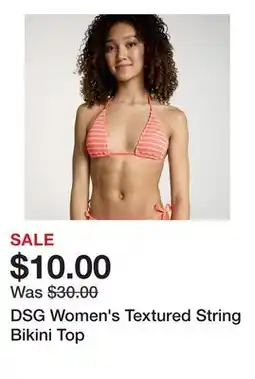 Dick's Sporting Goods DSG Women's Textured String Bikini Top offer