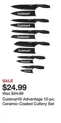 Kohl's Cuisinart Advantage 12-pc. Ceramic-Coated Cutlery Set offer