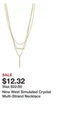 Kohl's Nine West Simulated Crystal Multi-Strand Necklace offer