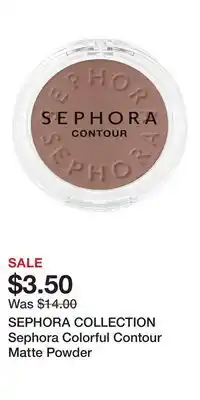 Kohl's SEPHORA COLLECTION Sephora Colorful Contour Matte Powder offer