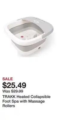 Kohl's TRAKK Heated Collapsible Foot Spa with Massage Rollers offer
