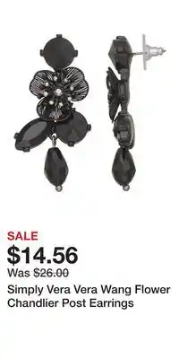 Kohl's Simply Vera Vera Wang Flower Chandlier Post Earrings offer
