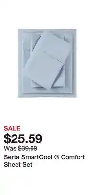 Kohl's Serta SmartCool Comfort Sheet Set offer