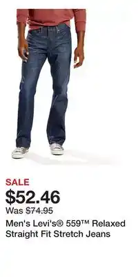 Kohl's Men's Levi's 559 Relaxed Straight Fit Stretch Jeans offer
