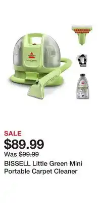 Kohl's BISSELL Little Green Mini Portable Carpet Cleaner offer