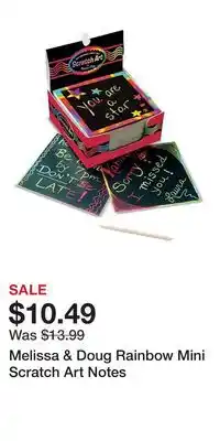 Kohl's Melissa & Doug Rainbow Mini Scratch Art Notes offer
