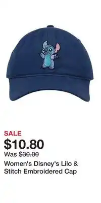 Kohl's Women's Disney's Lilo & Stitch Embroidered Cap offer