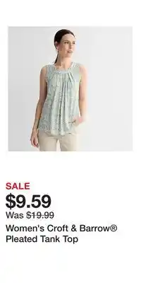 Kohl's Women's Croft & Barrow Pleated Tank Top offer