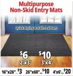 Ocean State Job Lot Multipurpose Non-Skid Entry Mats offer