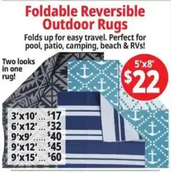 Foldable Reversible Outdoor Rugs