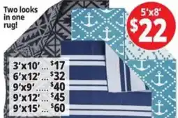 Ocean State Job Lot Two looks in one rug offer